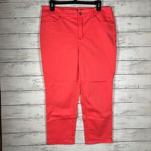 CHICO'S SO LIFTING CROP PANTS CHICO'S SZ 1 (8-10) Coral